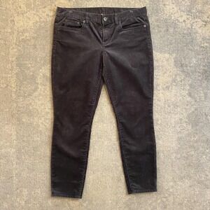 J Crew Corduroy Pants Mens 33x27 Gray Slim Fit 5 Pocket Chino Casual Tapered Leg